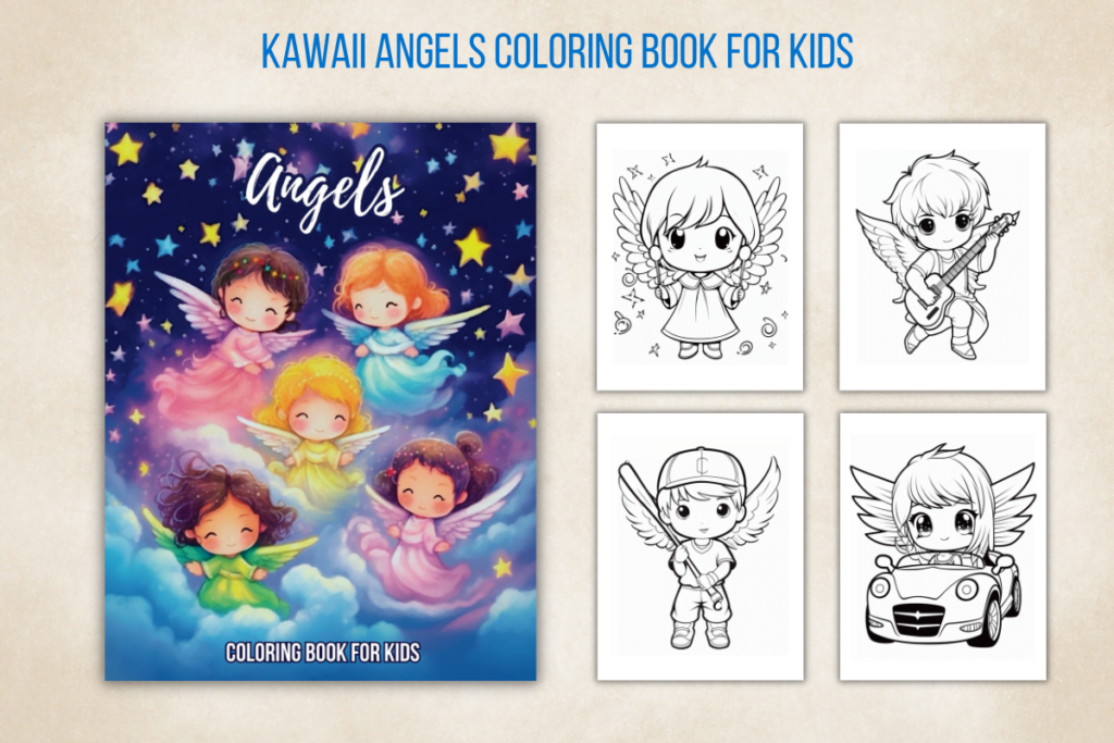 Kawaii Angels Coloring Book for Kids