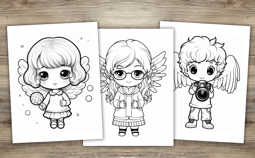 Angels Coloring Books 3