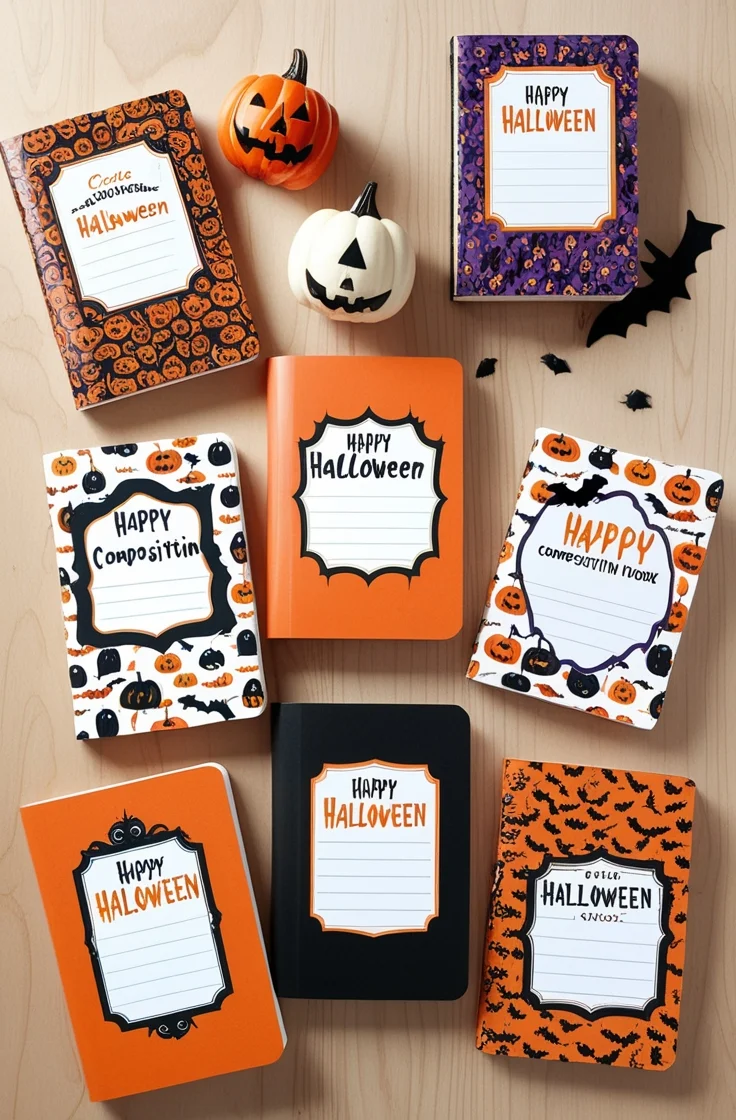 Halloween-Themed Notebooks Collection by Rainy Moonlight