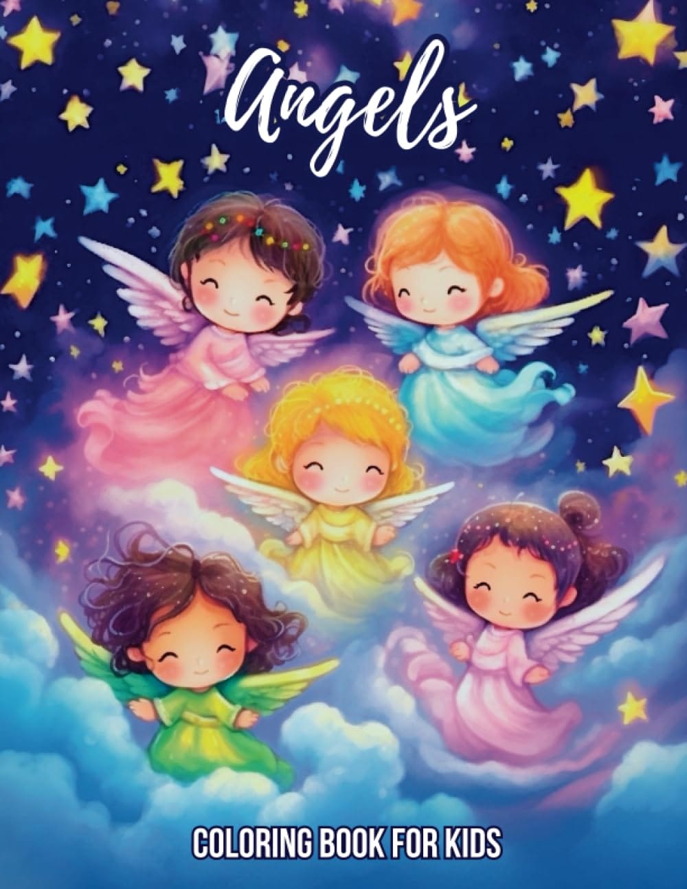 Kawaii Angels Coloring Book for Kids